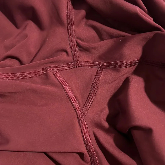 Lululemon Zip The Line Crop Deep Ruby  Coral Size 12 - Picture 16 of 16
